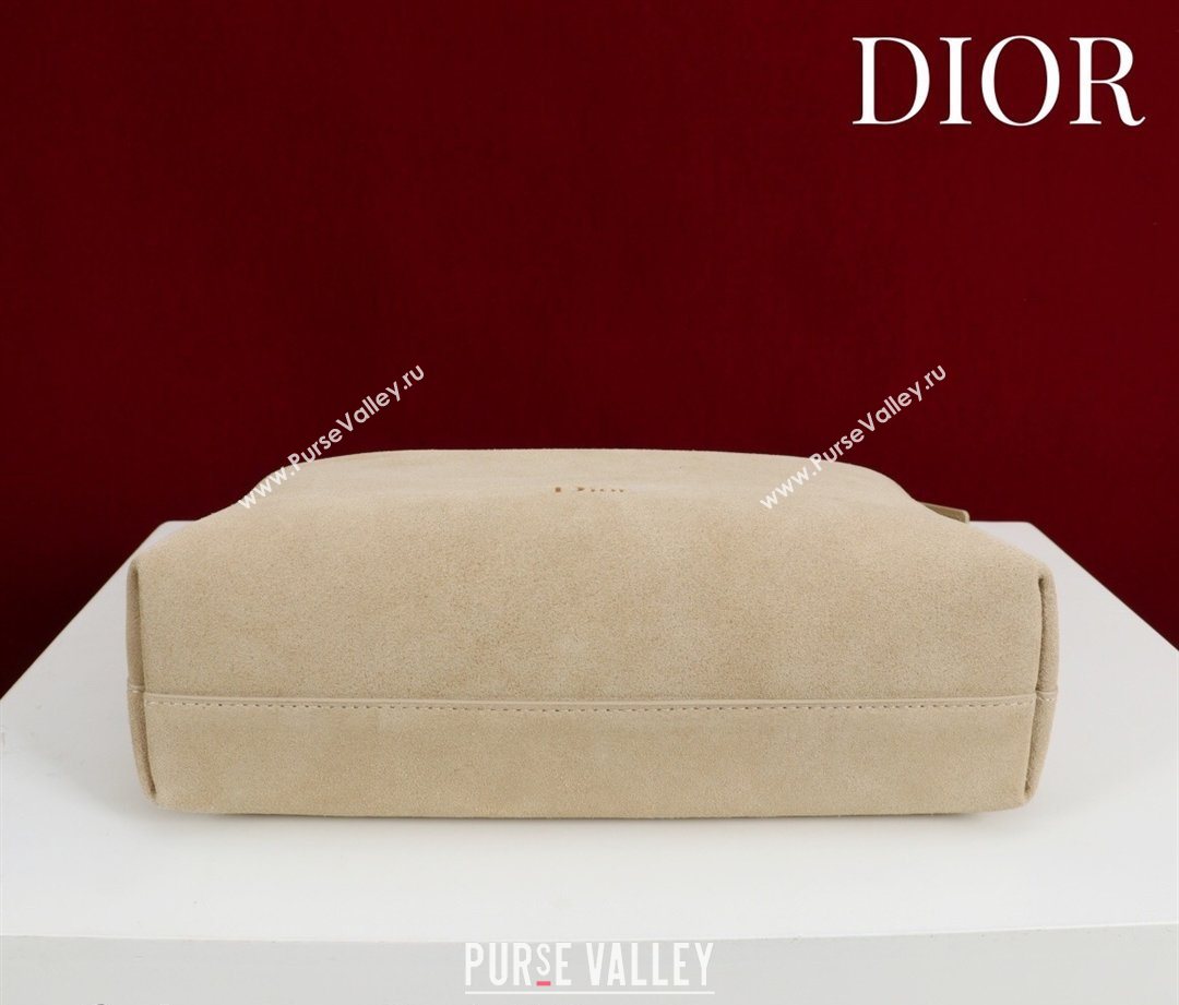 Dior Suede Small Shoulder Bag Beige/Gold 2026 S1411 (XXG-260124002)