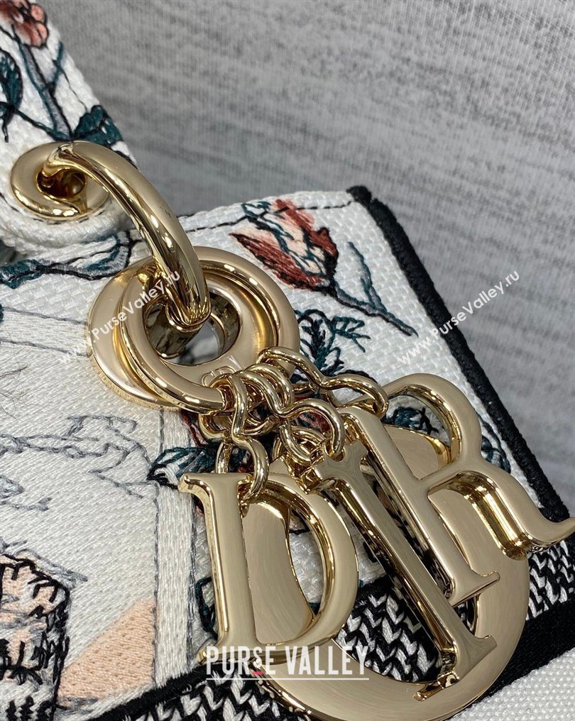 Dior Medium Lady D-Lite Bag in Pink Souvenir de Rome Embroidery 2026 0126 (XXG-260126064)