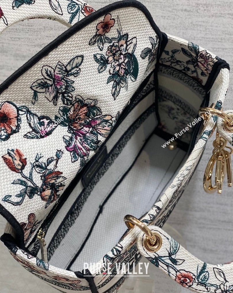 Dior Medium Lady D-Lite Bag in Pink Souvenir de Rome Embroidery 2026 0126 (XXG-260126064)