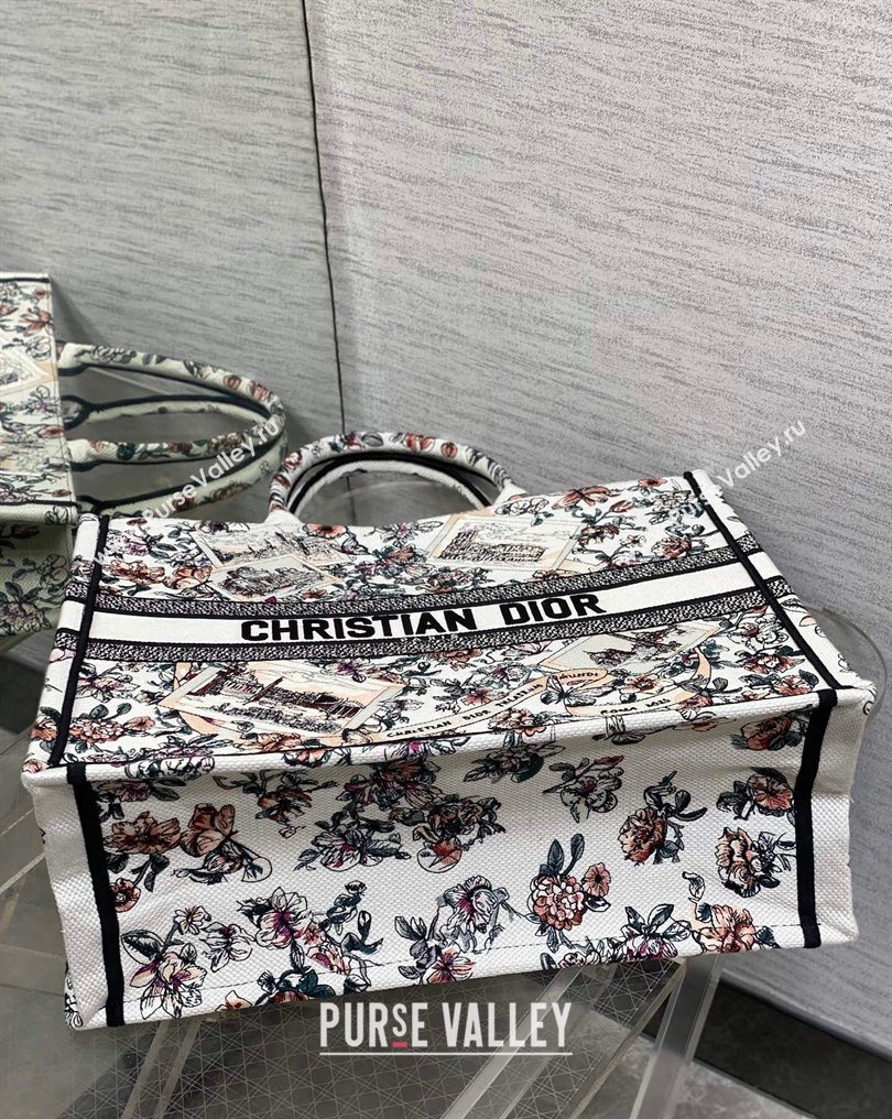 Dior Large Book Tote Bag in Pink Souvenir de Rome Embroidery 2026 0126 (XXG-260126073)