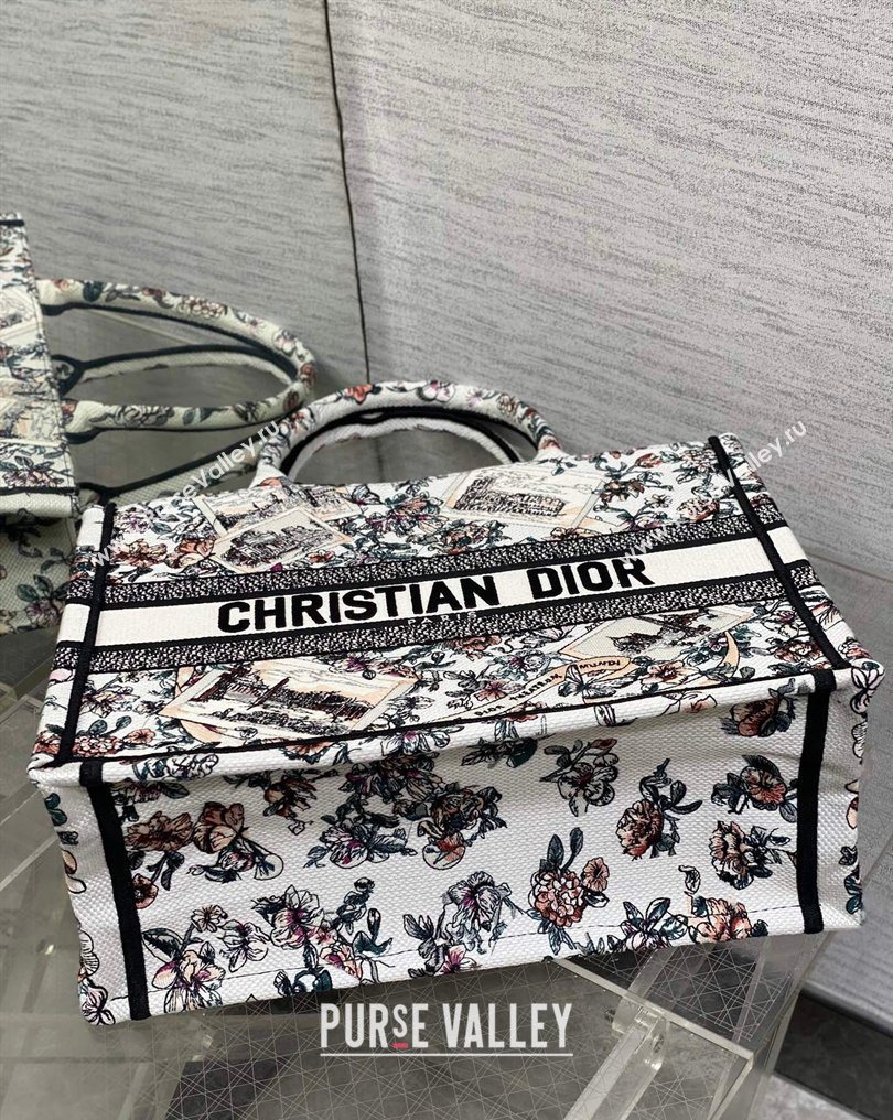 Dior Medium Book Tote Bag in Pink Souvenir de Rome Embroidery 2026 0126 (XXG-260126074)