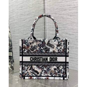 Dior Small Book Tote Bag in Pink Souvenir de Rome Embroidery 2026 0126 (XXG-260126075)