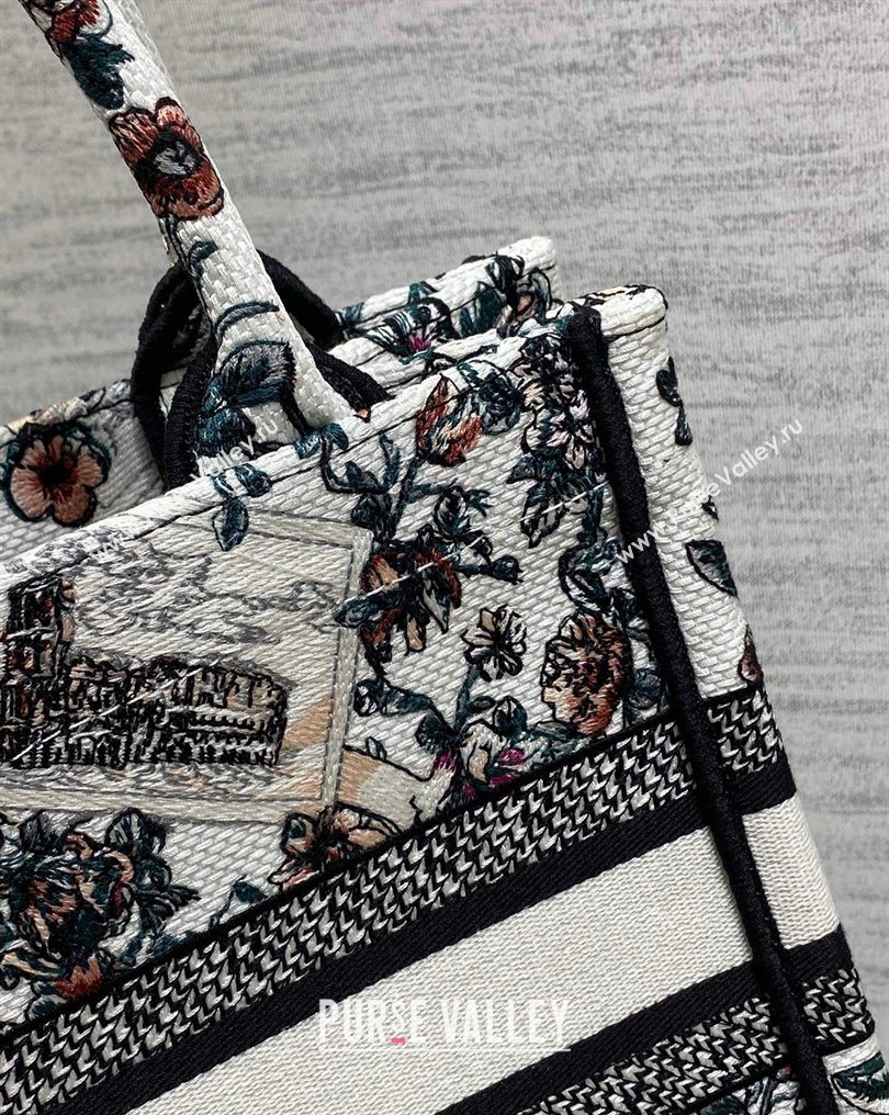 Dior Small Book Tote Bag in Pink Souvenir de Rome Embroidery 2026 0126 (XXG-260126075)