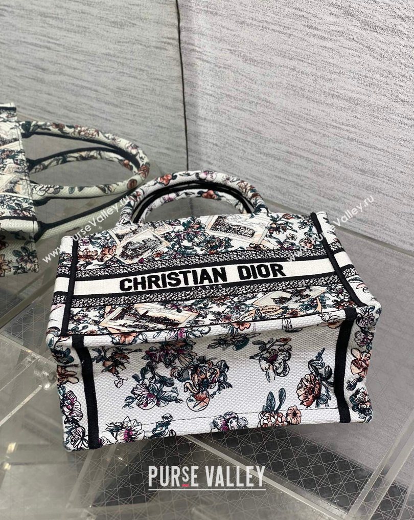 Dior Small Book Tote Bag in Pink Souvenir de Rome Embroidery 2026 0126 (XXG-260126075)