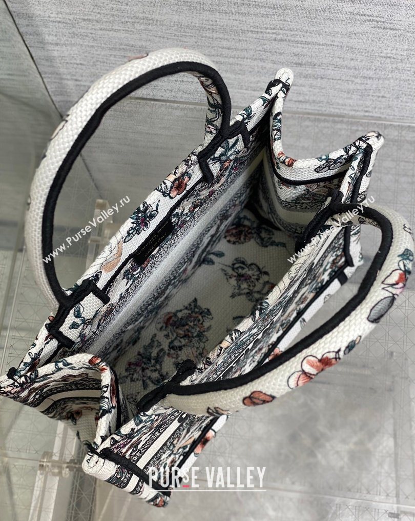 Dior Small Book Tote Bag in Pink Souvenir de Rome Embroidery 2026 0126 (XXG-260126075)