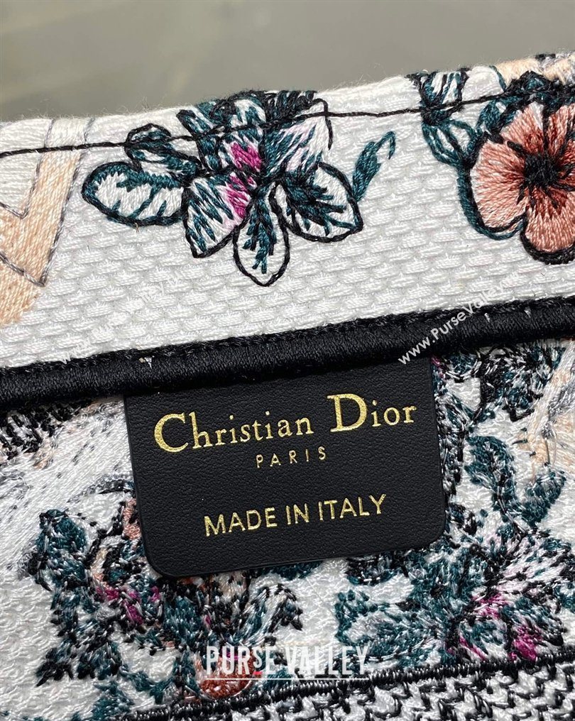 Dior Small Book Tote Bag in Pink Souvenir de Rome Embroidery 2026 0126 (XXG-260126075)