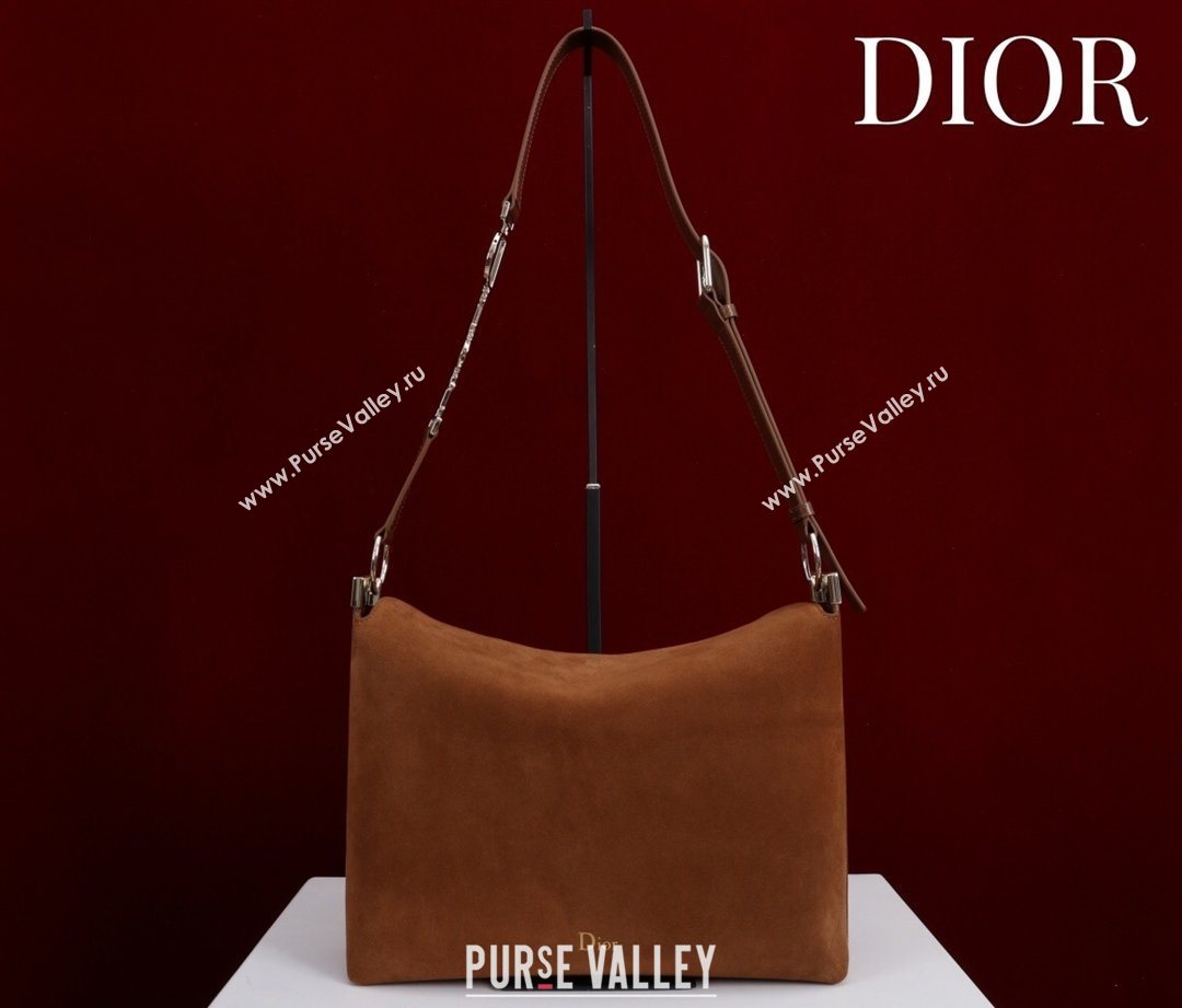 Dior Suede Large Shoulder Bag Caramel/Gold 2026 L114144 (XXG-260124027)