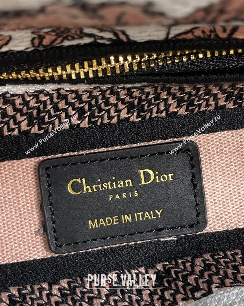 Dior Medium Lady D-Lite Bag in Pink Multicolor Millefiori Embroidery 2026 0126 (XXG-260126065)