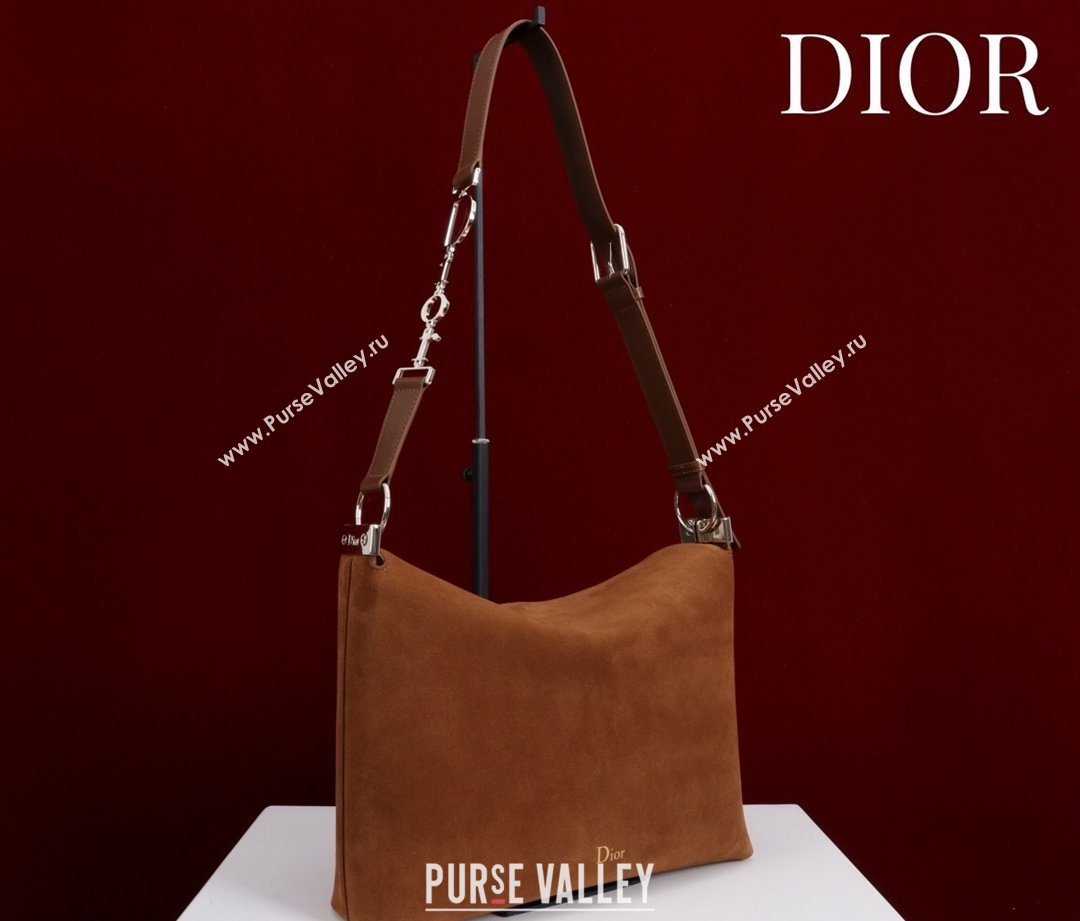 Dior Suede Large Shoulder Bag Caramel/Gold 2026 L114144 (XXG-260124027)