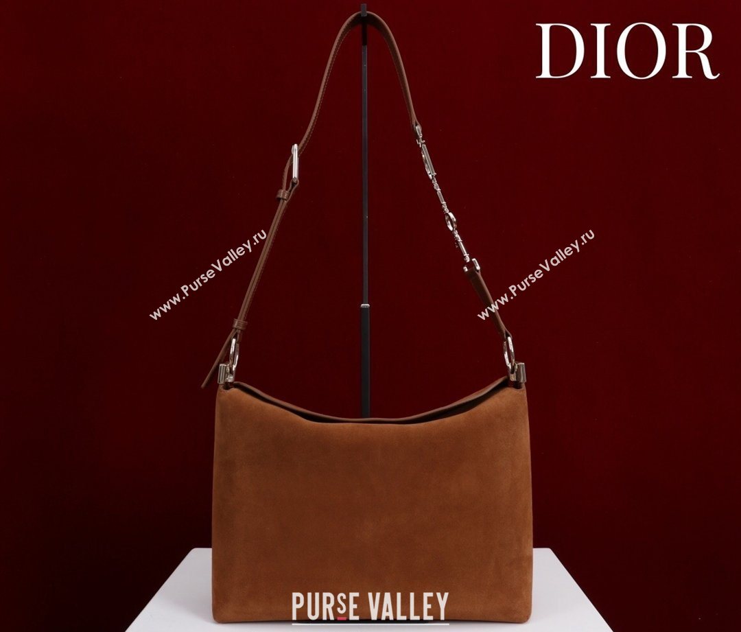Dior Suede Large Shoulder Bag Caramel/Gold 2026 L114144 (XXG-260124027)