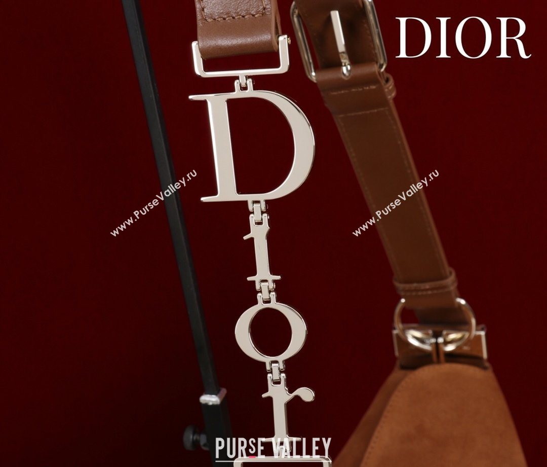 Dior Suede Large Shoulder Bag Caramel/Gold 2026 L114144 (XXG-260124027)