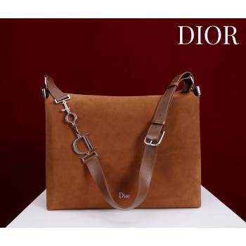 Dior Suede Large Shoulder Bag Caramel/Silver 2026 L114144 (XXG-260124028)