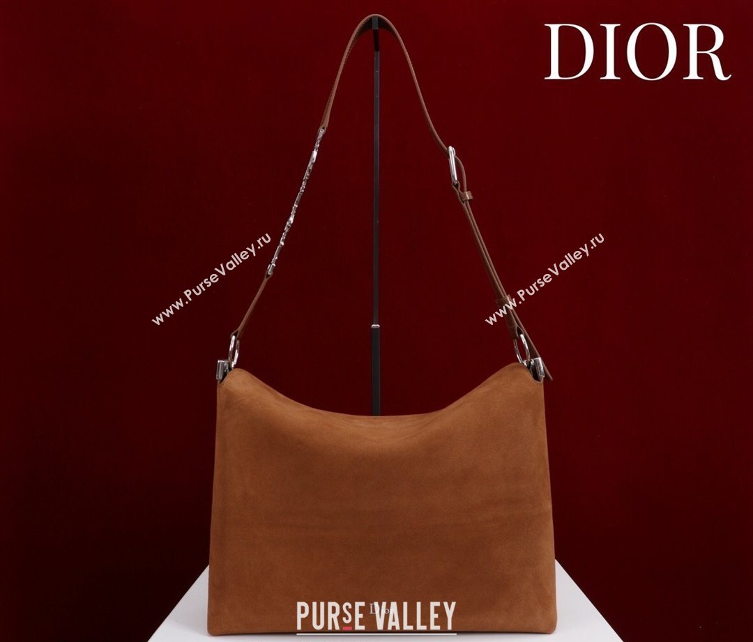 Dior Suede Large Shoulder Bag Caramel/Silver 2026 L114144 (XXG-260124028)