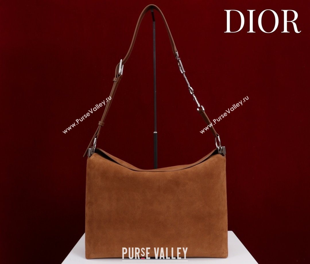 Dior Suede Large Shoulder Bag Caramel/Silver 2026 L114144 (XXG-260124028)