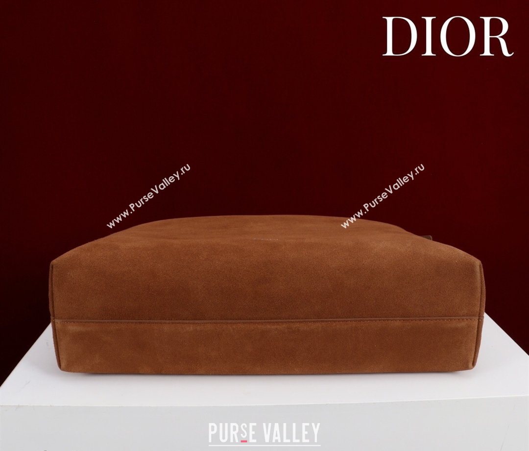 Dior Suede Large Shoulder Bag Caramel/Silver 2026 L114144 (XXG-260124028)