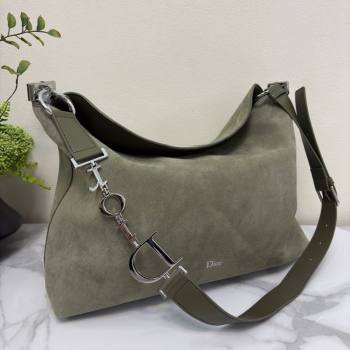 Dior Suede Large Shoulder Bag Green 2026 L1926 (BF-260124020)