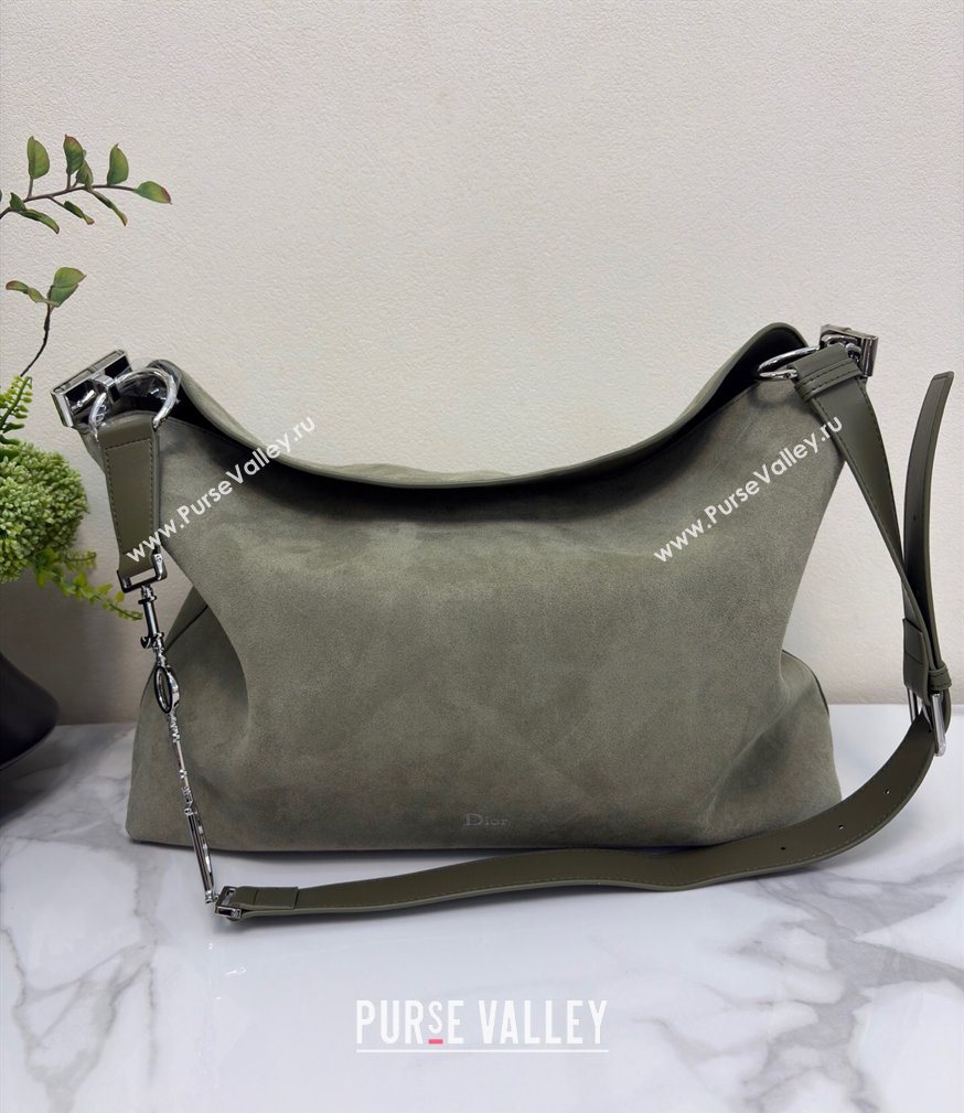 Dior Suede Large Shoulder Bag Green 2026 L1926 (BF-260124020)