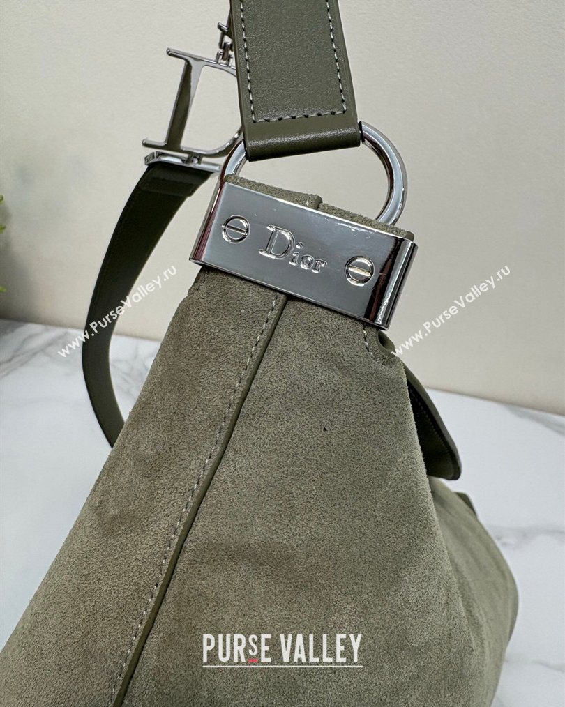 Dior Suede Large Shoulder Bag Green 2026 L1926 (BF-260124020)