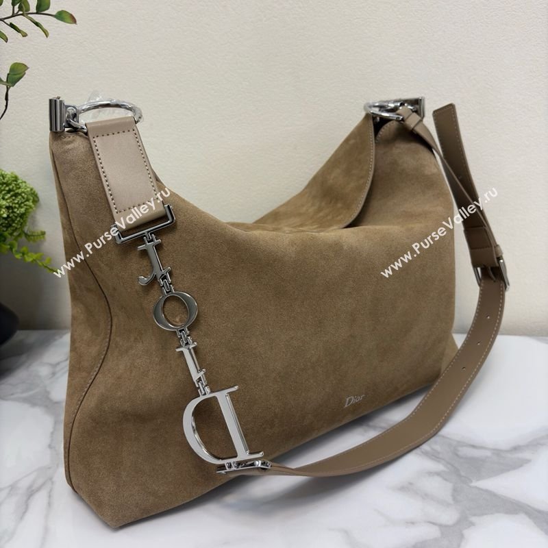 Dior Suede Large Shoulder Bag Khaki 2026 L1926 (BF-260124022)