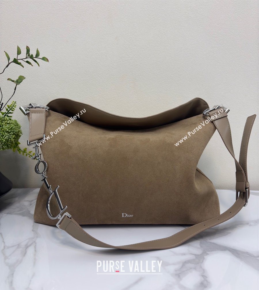 Dior Suede Large Shoulder Bag Khaki 2026 L1926 (BF-260124022)