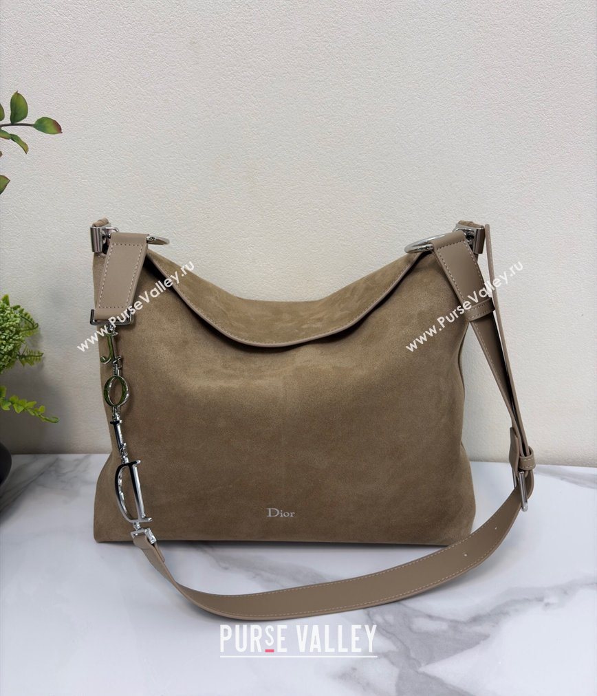 Dior Suede Medium Shoulder Bag Khaki 2026 M1927 (BF-260124017)