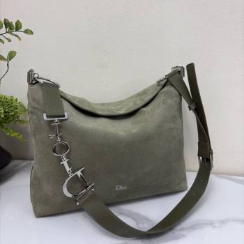 Dior Suede Medium Shoulder Bag Green 2026 M1927 (BF-260124019)