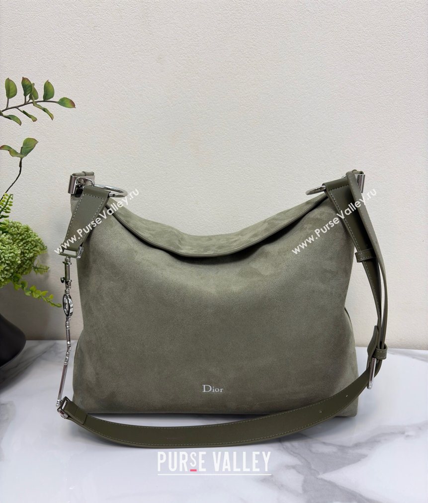 Dior Suede Medium Shoulder Bag Green 2026 M1927 (BF-260124019)