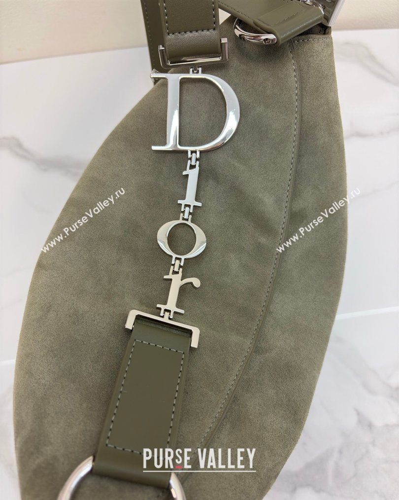 Dior Suede Medium Shoulder Bag Green 2026 M1927 (BF-260124019)