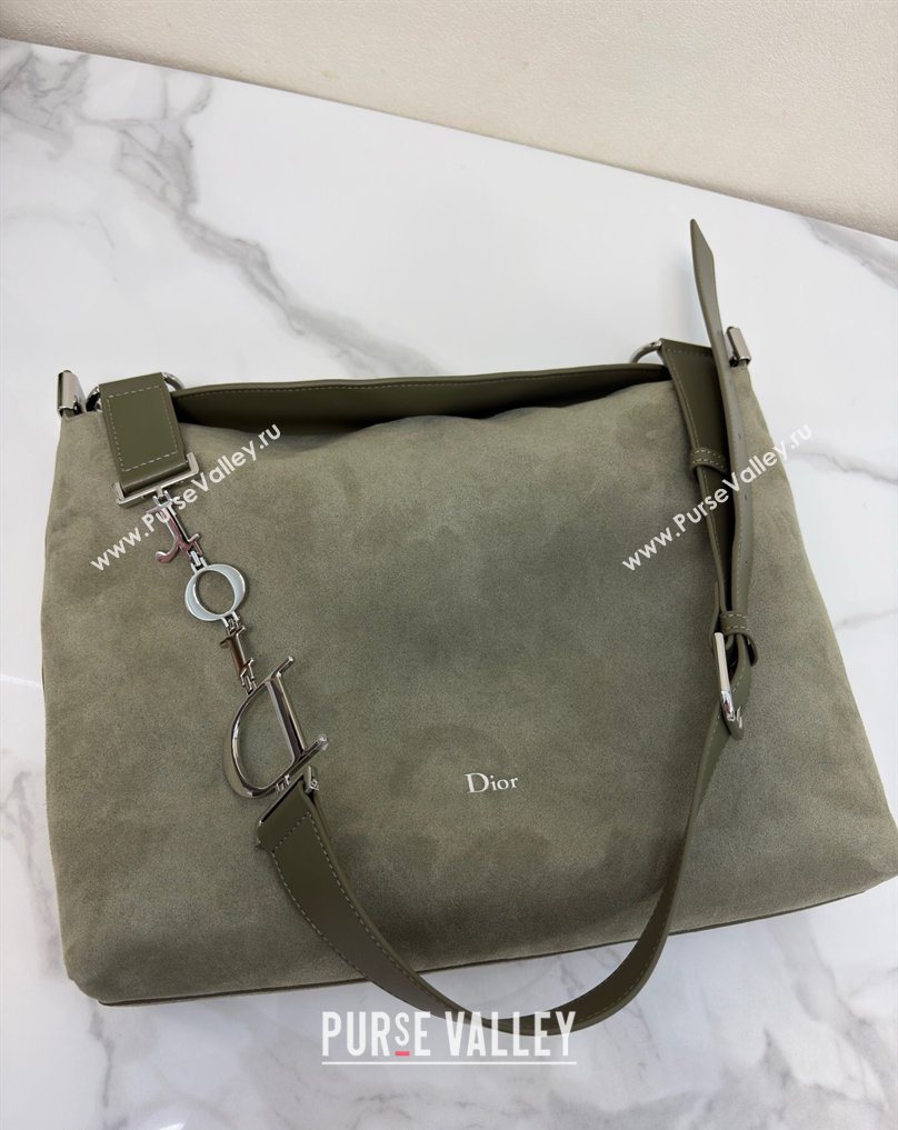 Dior Suede Medium Shoulder Bag Green 2026 M1927 (BF-260124019)