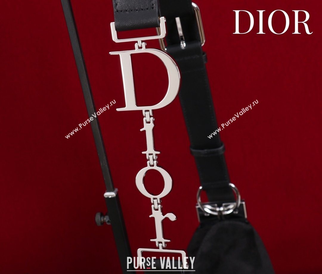 Dior Suede Small Shoulder Bag Black/Silver 2026 S1411 (XXG-260124004)