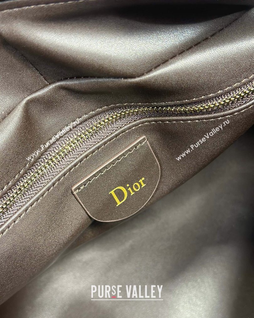 Dior Lady Dior Large Top Handle Bag in Cannage Suede Coffee 2026 1441L (BF-260124057)