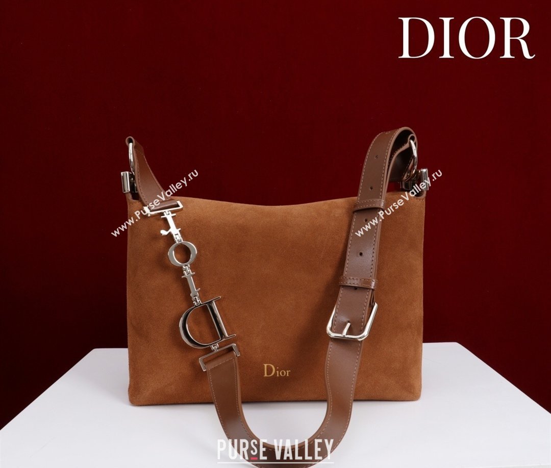 Dior Suede Small Shoulder Bag Caramel/Gold 2026 S1411 (XXG-260124005)