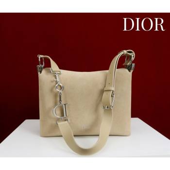 Dior Suede Small Shoulder Bag Beige/Silver 2026 S1411 (XXG-260124001)