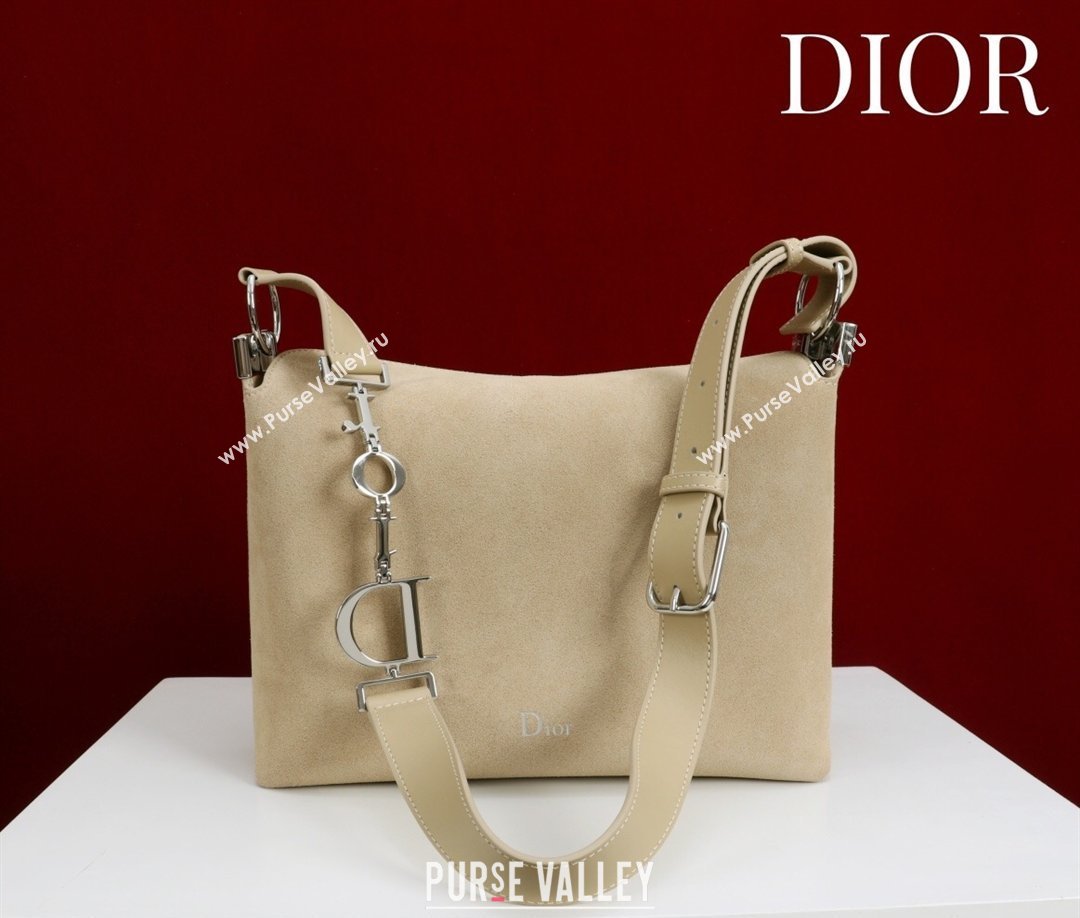Dior Suede Small Shoulder Bag Beige/Silver 2026 S1411 (XXG-260124001)