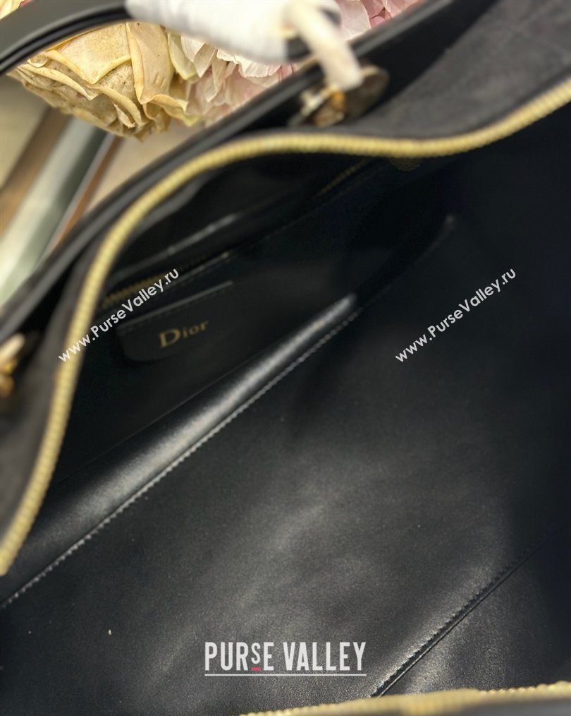 Dior Lady Dior Large Top Handle Bag in Cannage Suede Black 2026 1441L (BF-260124059)