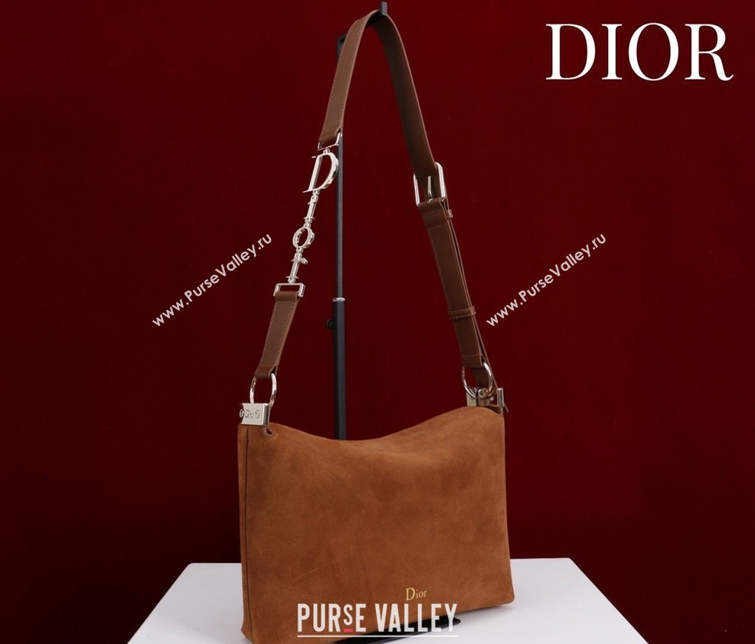 Dior Suede Small Shoulder Bag Caramel/Gold 2026 S1411 (XXG-260124005)