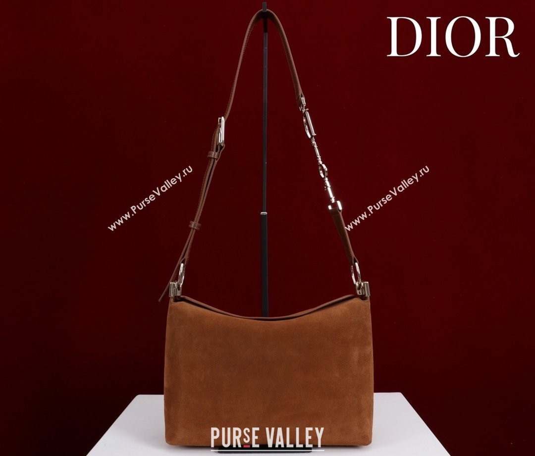 Dior Suede Small Shoulder Bag Caramel/Gold 2026 S1411 (XXG-260124005)