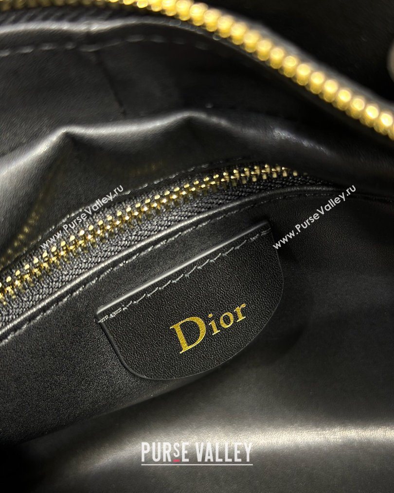 Dior Lady Dior Small Top Handle Bag in Cannage Suede Black 2026 1440S (BF-260124065)