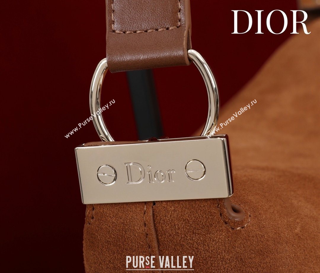 Dior Suede Small Shoulder Bag Caramel/Gold 2026 S1411 (XXG-260124005)