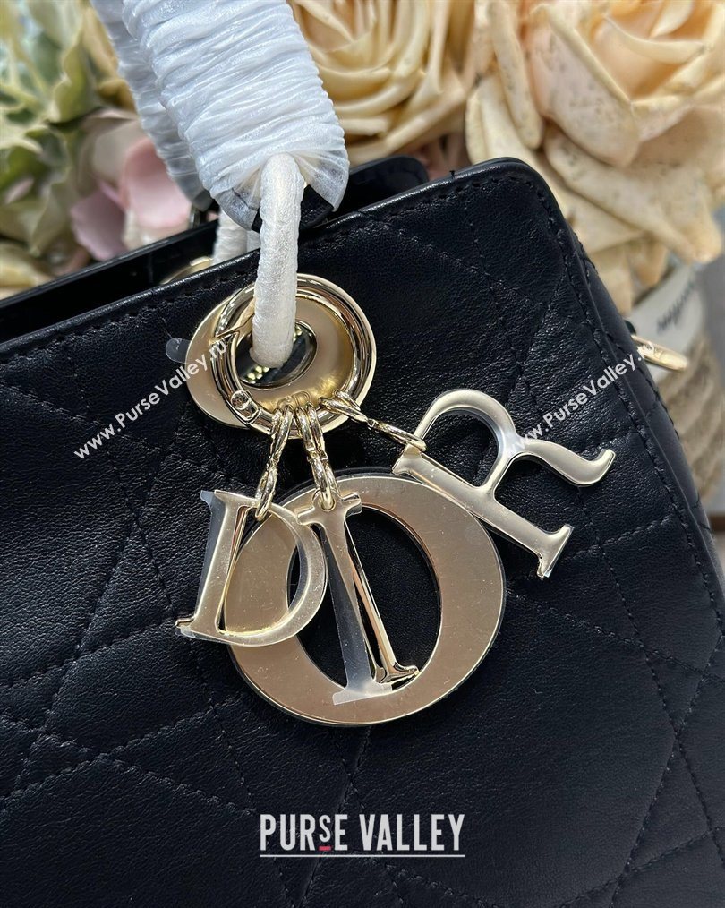Dior Lady Dior Small Top Handle Bag in Cannage Smooth Leather Black 2026 1440S (BF-260124068)