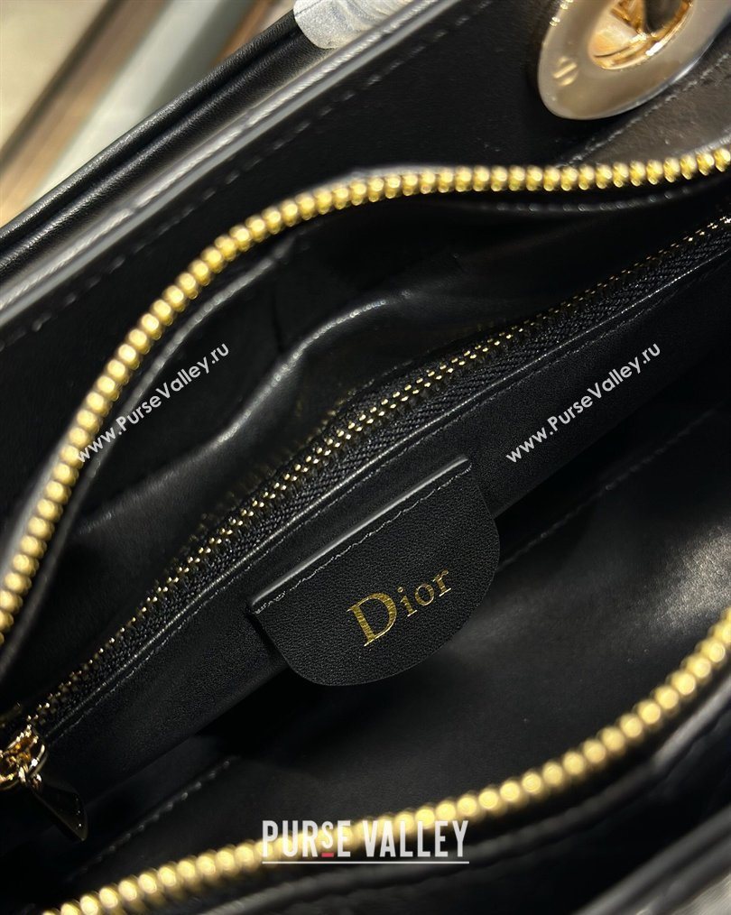 Dior Lady Dior Small Top Handle Bag in Cannage Smooth Leather Black 2026 1440S (BF-260124068)