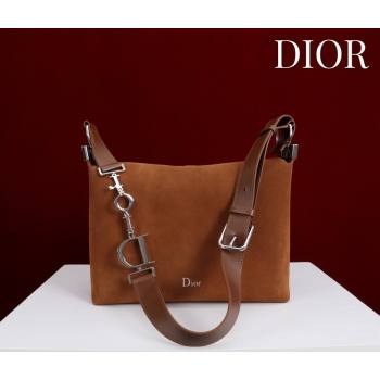 Dior Suede Small Shoulder Bag Caramel/Silver 2026 S1411 (XXG-260124006)