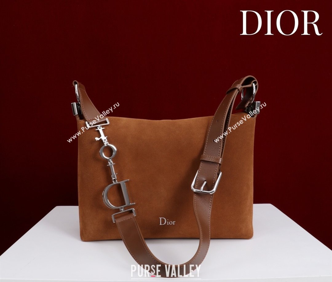 Dior Suede Small Shoulder Bag Caramel/Silver 2026 S1411 (XXG-260124006)