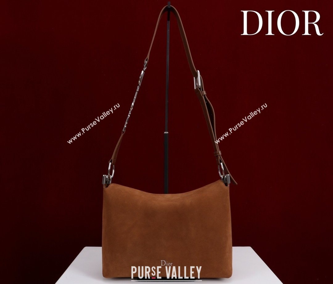Dior Suede Small Shoulder Bag Caramel/Silver 2026 S1411 (XXG-260124006)