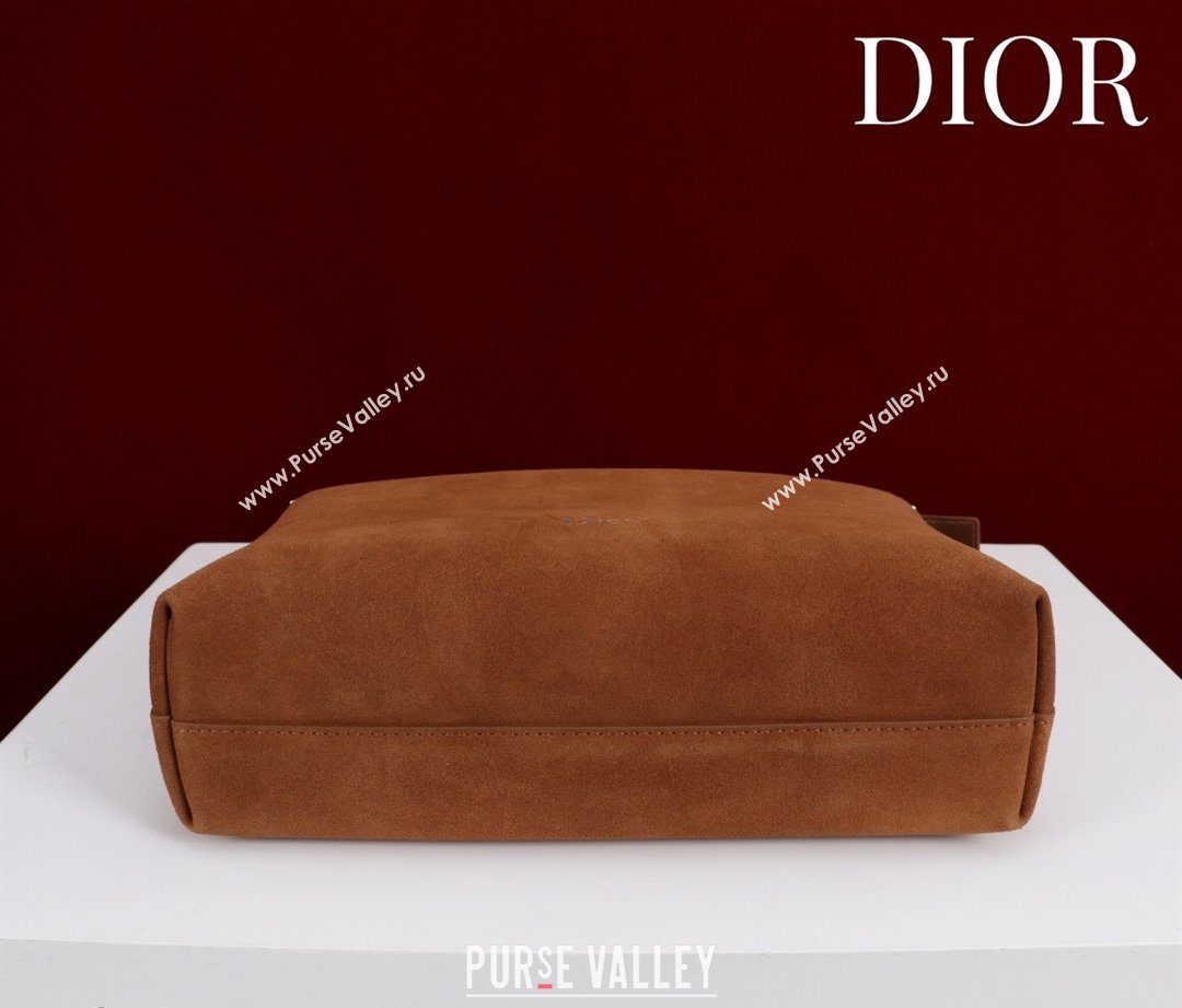 Dior Suede Small Shoulder Bag Caramel/Silver 2026 S1411 (XXG-260124006)
