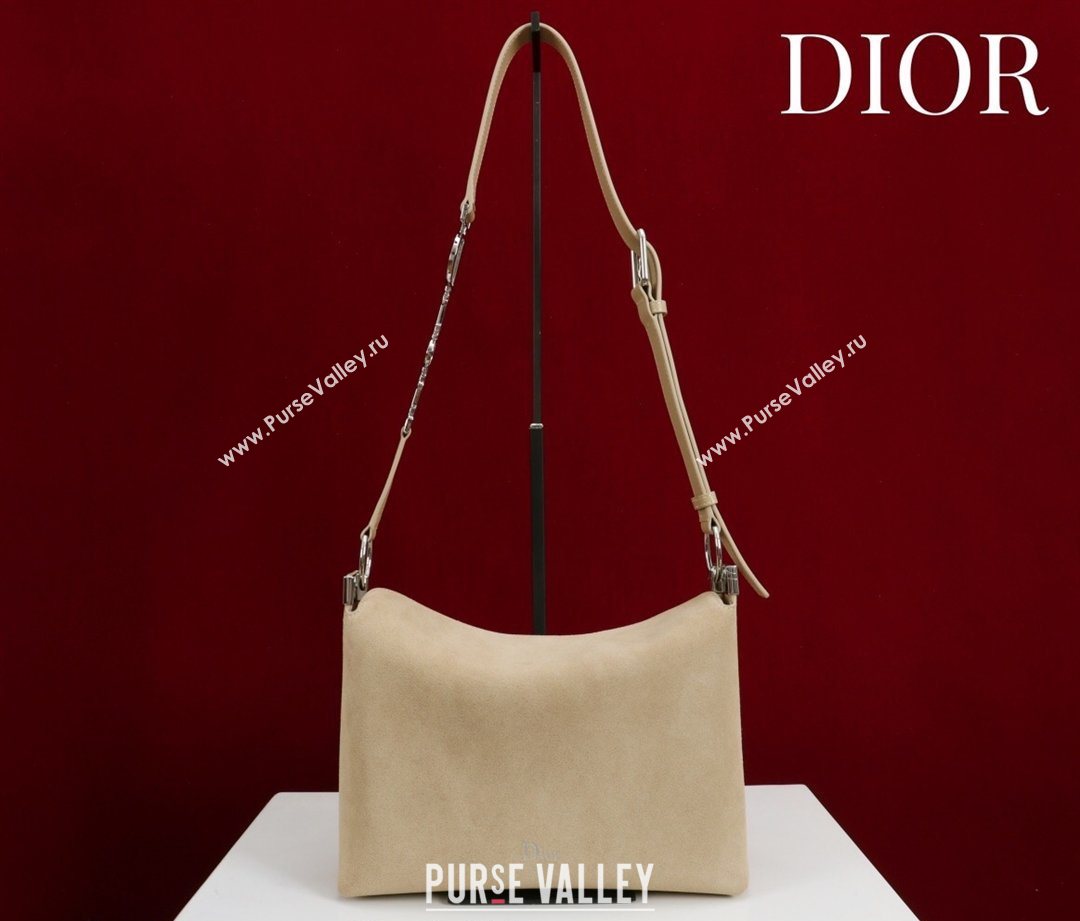 Dior Suede Small Shoulder Bag Beige/Silver 2026 S1411 (XXG-260124001)