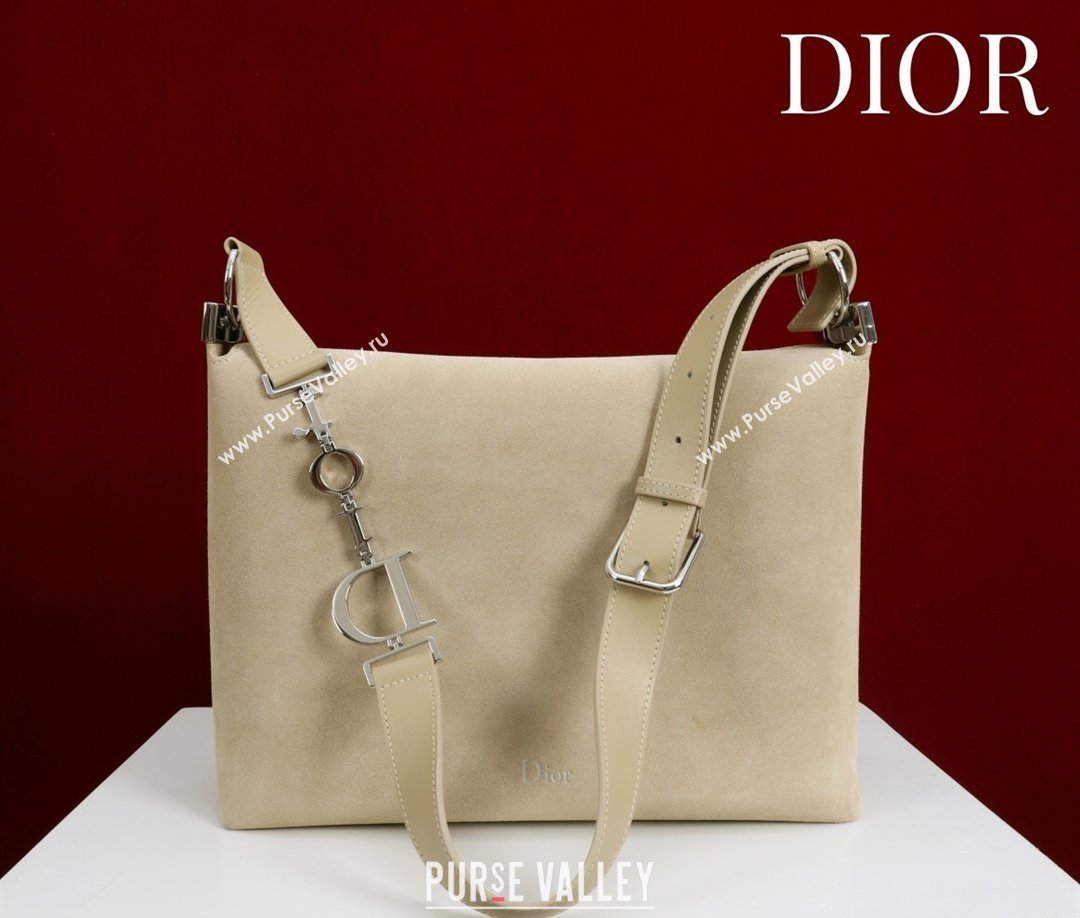 Dior Suede Medium Shoulder Bag Beige/Silver 2026 M14142 (XXG-260124009)