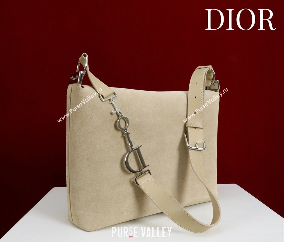 Dior Suede Medium Shoulder Bag Beige/Silver 2026 M14142 (XXG-260124009)
