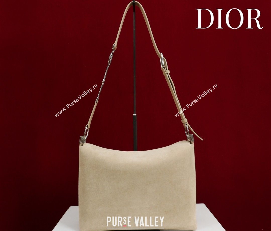 Dior Suede Medium Shoulder Bag Beige/Silver 2026 M14142 (XXG-260124009)