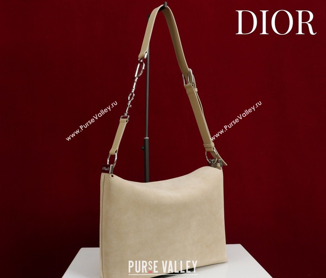 Dior Suede Medium Shoulder Bag Beige/Silver 2026 M14142 (XXG-260124009)
